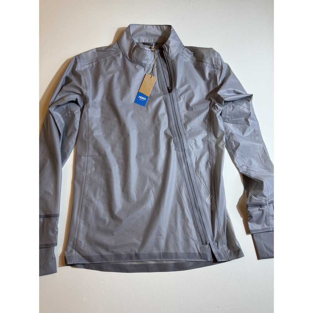 Hoka One One Performance Shield Jacket Men's Sz S Gray Full Zip Running NEW $138